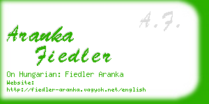 aranka fiedler business card